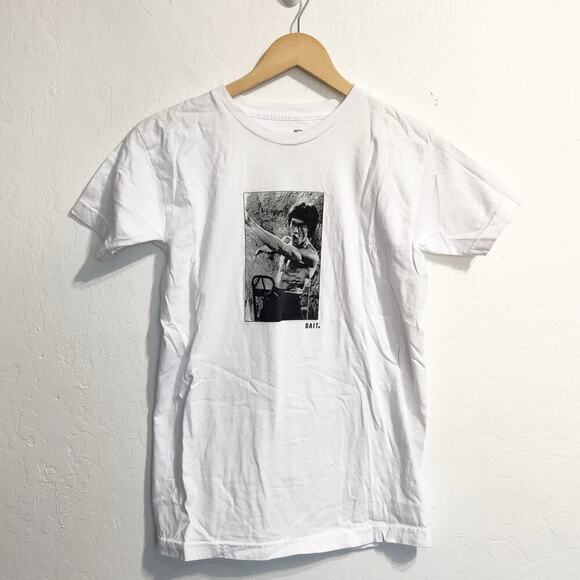 NWOT Bait Tee Shirt Small Bruce Lee White Short Sleeve - Picture 1 of 4